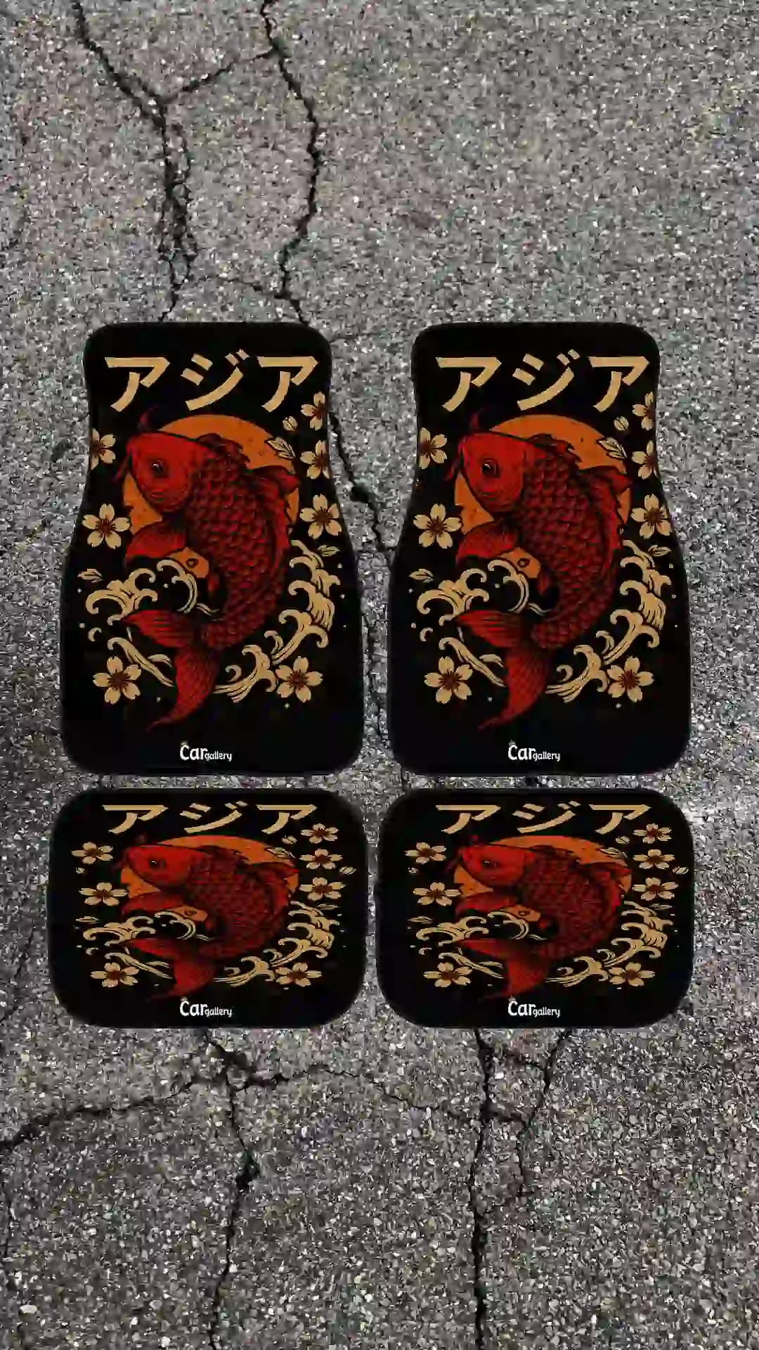 3 کفپوش طرح ماهی ژاپنی - Image 1